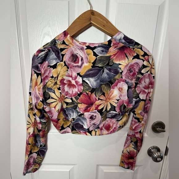 Paris Blues Floral Vintage Crop Jacket, size 7 - Picture 6 of 6